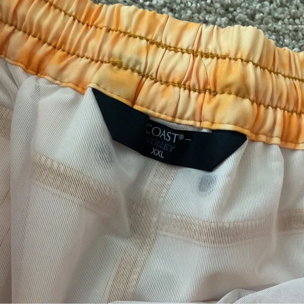 Coast Swim Trunk Mens XXL Short Mesh Lined 3 Pockets Coral NWT